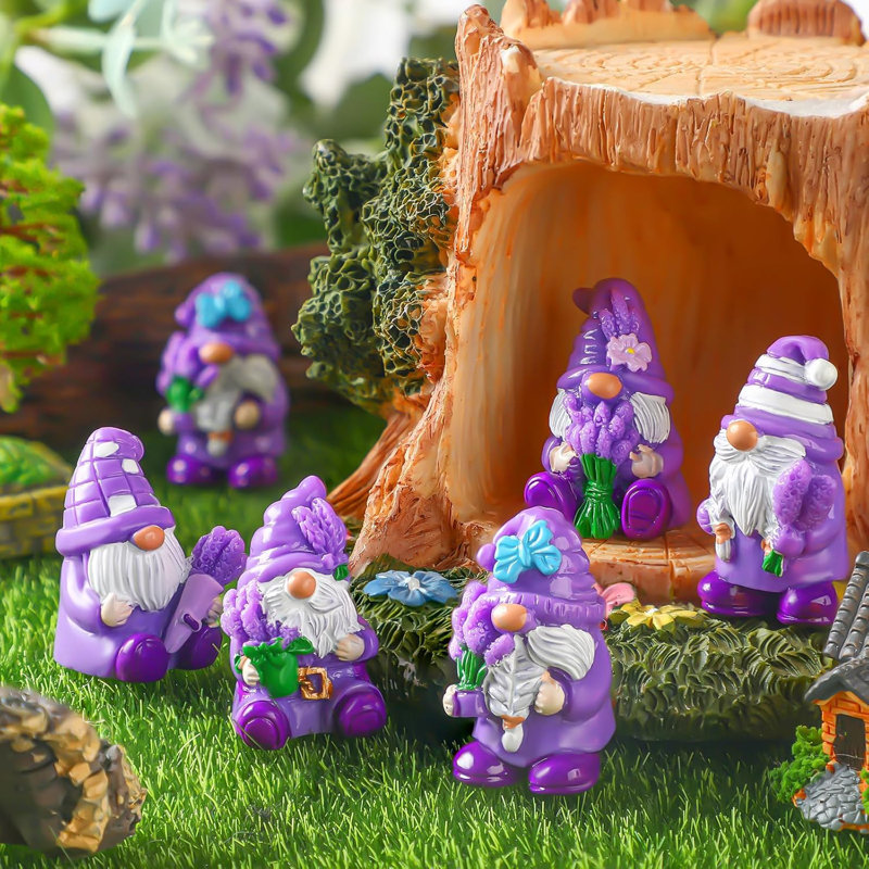 80 figurines en résine 80 gnomes lavande