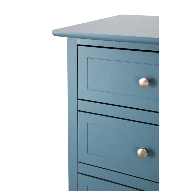 Table de chevet bleu sarcelle pour l'organisation de la chambre à coucher - 3 tiroirs pour une utilisation efficace de l'espace et un mobilier compact fiable avec une conception élégante
