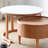 Modern Round Coffee Table with Rotating Design