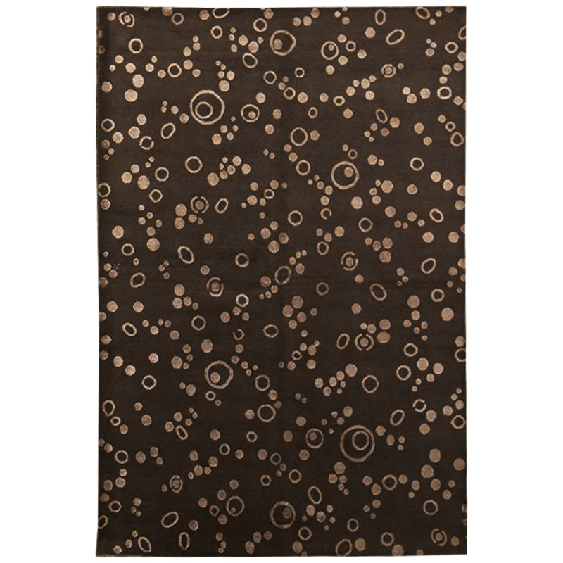 Himalayan Polka Dots Area Rug in Brown