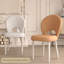 Chaise d'appoint blanche à dossier solide (ensemble de 2)-594894153