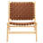 Saoirse Faux Leather Wood Accent Lounge Chair-100030976-100028711