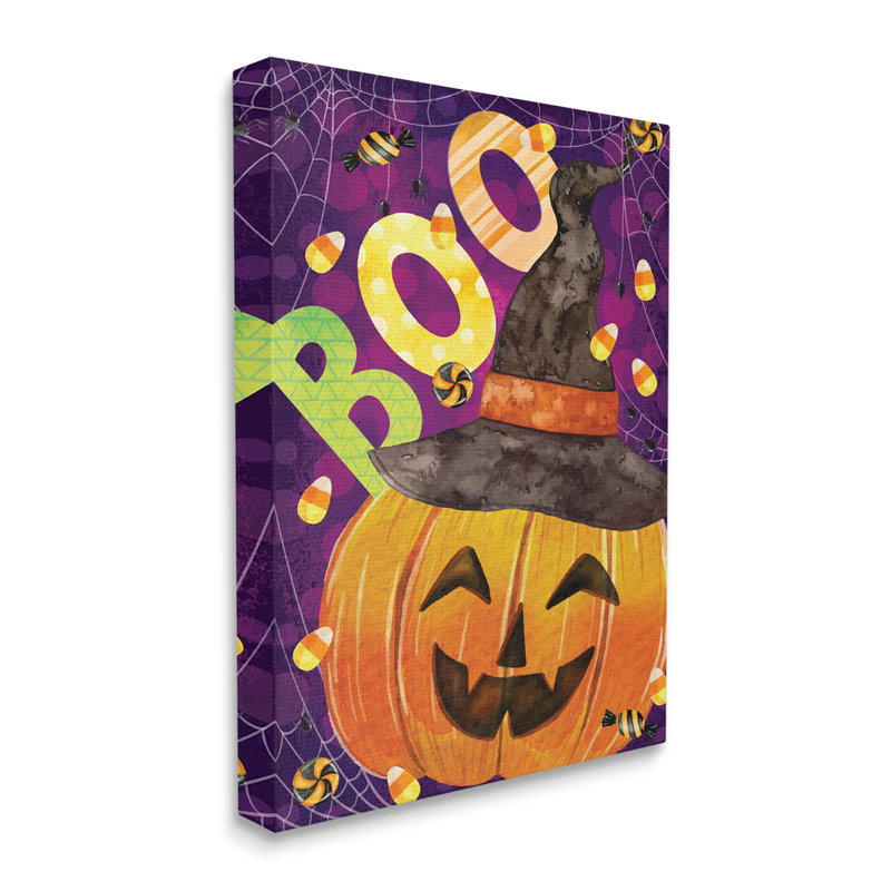 «Boo Jack-o-Lantern Halloween Candy on Canvas», impression, H 40 po x l 30 po x P 1,5 po