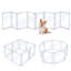 Parc pour chien transparent transparent, 6 panneaux-49745205