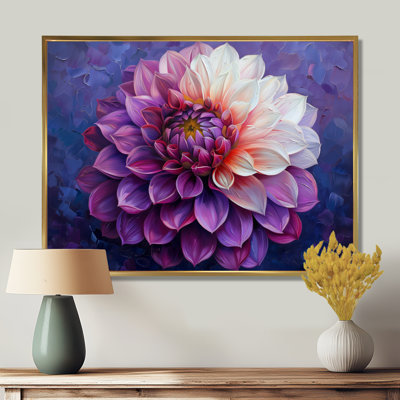 Purple Regal Bloom Dahlia Flower Explosion II - Dahlia Wall Art Print