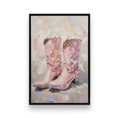 Cowgirl Essentials in Pink I, reproduction sur toile dans un cadre
