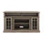Meuble télé classique gris avec portes en verre et rangement pour téléviseurs de 65 po-349509263