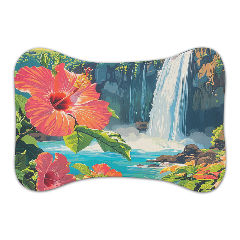 Island Cascades - Tapis d'alimentation en os 1 pièce, XL (18 po)