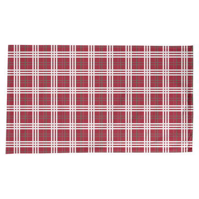 Football Luxury Plaid Cotton Blend Tablecloth
