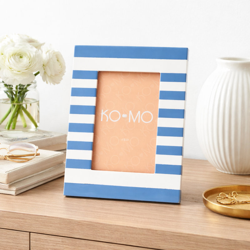 Picture Frame, Teal/White