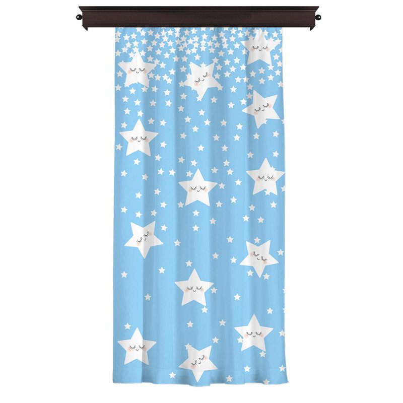 Rideau en polyester Florentine, Bleu