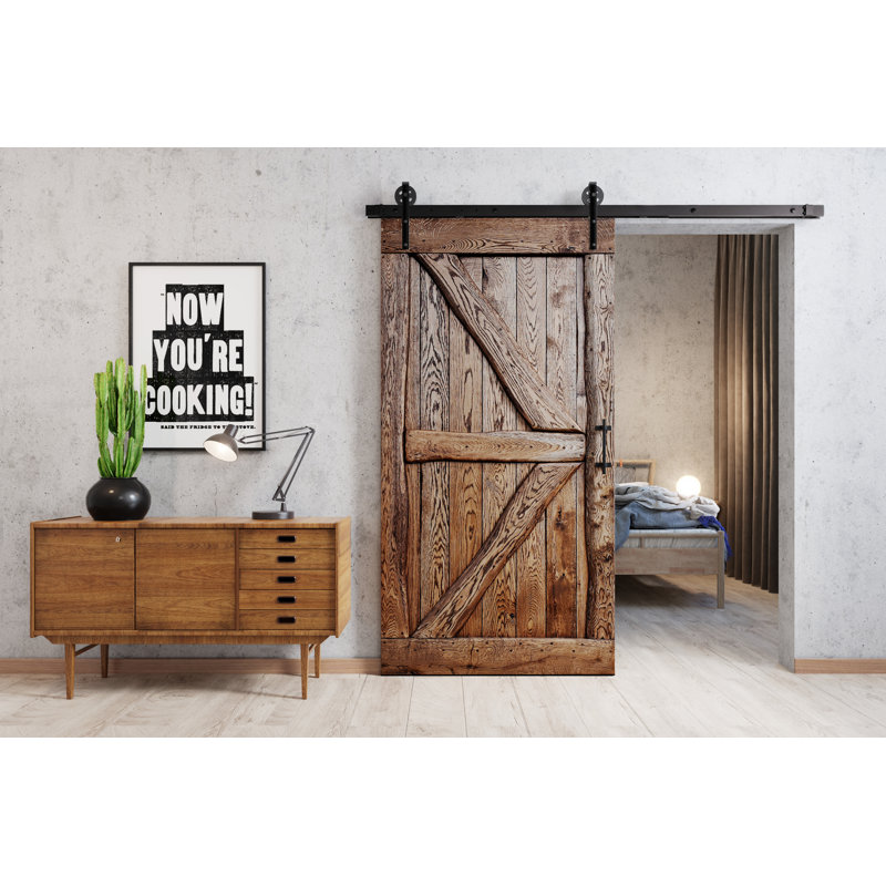 Virpi Solid Oak Barn Doors, Brown Oil, 210cm H x 90cm W x 4cm D