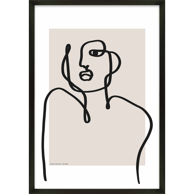 Figure And Form 1 Print by Romina Gadler, Black Framed Paper, 25" H x 17.5" W x 1.25" D