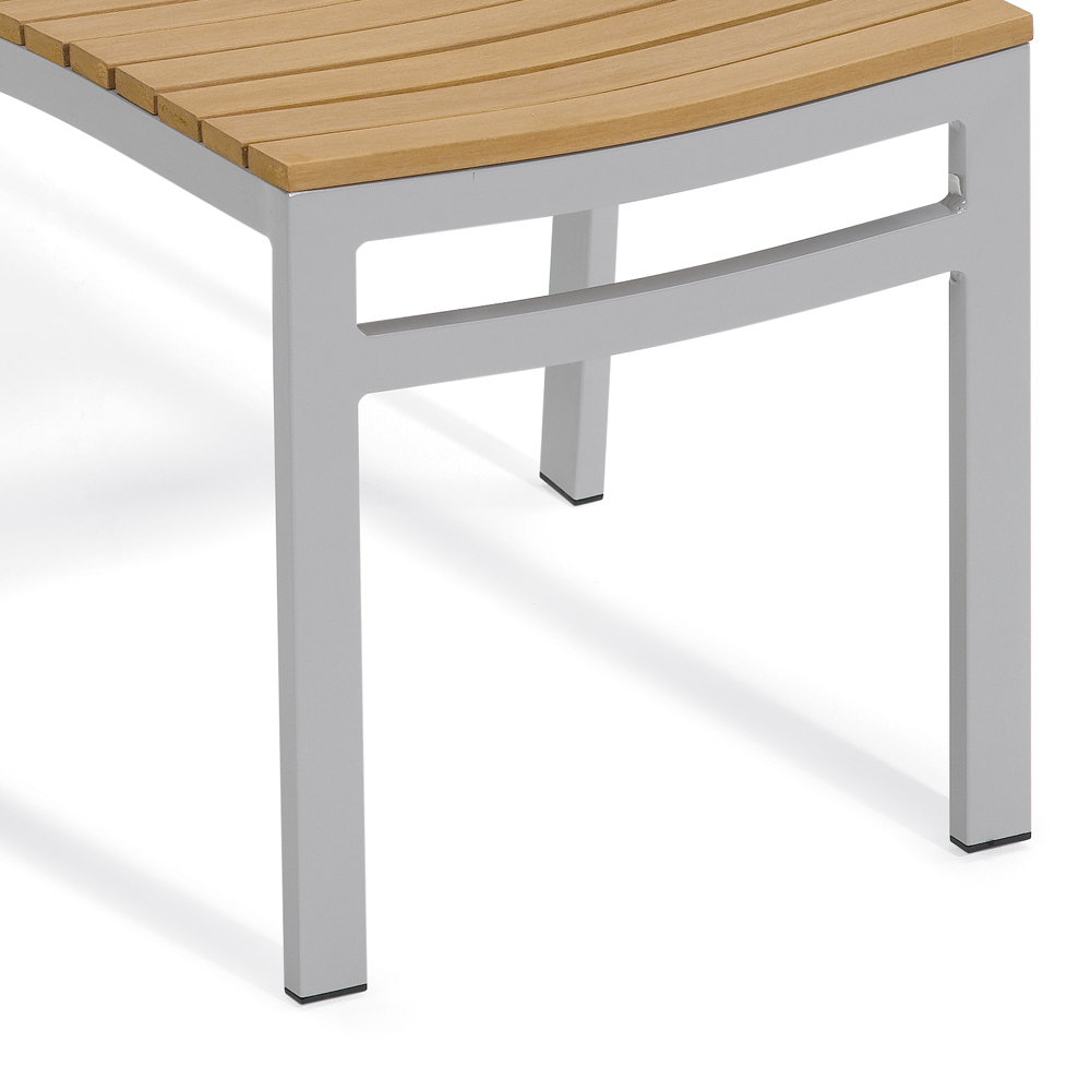 Oxford Garden Travira Stacking Powder Coated Aluminum Patio Dining Side