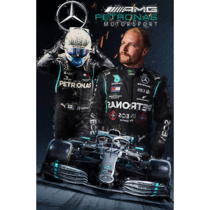Vallteri Bottas 2 Formula One Racing Drivers Collection - Art Prints, Metal, 50.7cm H x 40cm W x 0.11cm D