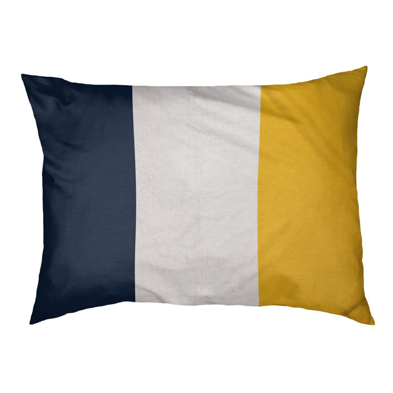 Coussin pour chien Indiana, Bleu minuit / blanc / jaune basketball, Moyen (l 28 po x P 18 po x H 9,5 po)
