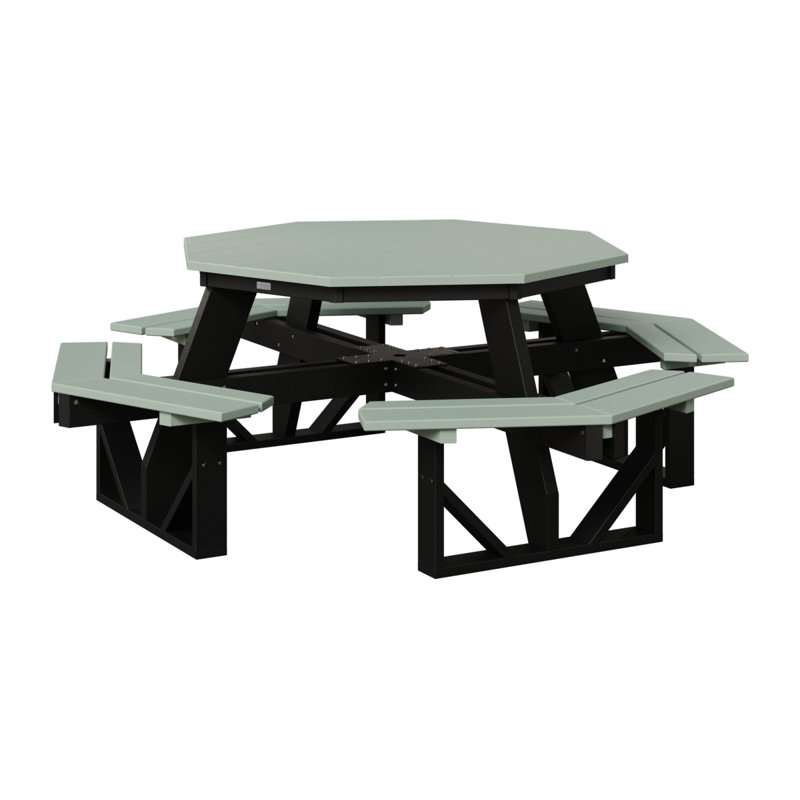 Ada Outdoor Conversation Set, Seafoam Top/Black Base