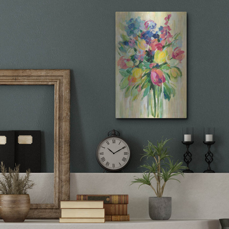 "Bouquet de couleurs terreuses II" par Silvia Vassileva, H 16 po x l 12 po