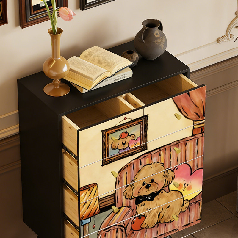 Armoire de rangement 5 tiroirs French Vintage