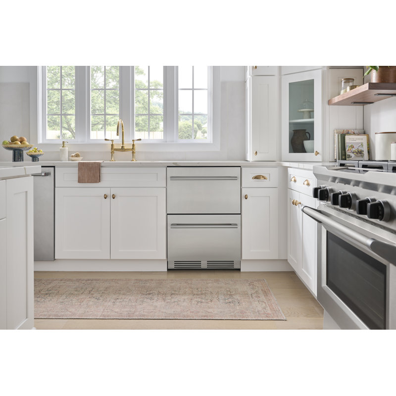 Zephyr Presrv 24" Built-In Stainless Steel Dual Zone Refrigerator Freezer Drawers