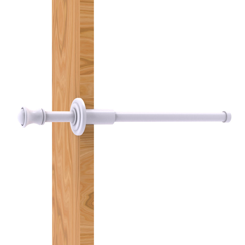 Tringle de placard l 9,8 po Freyja, Blanc mat