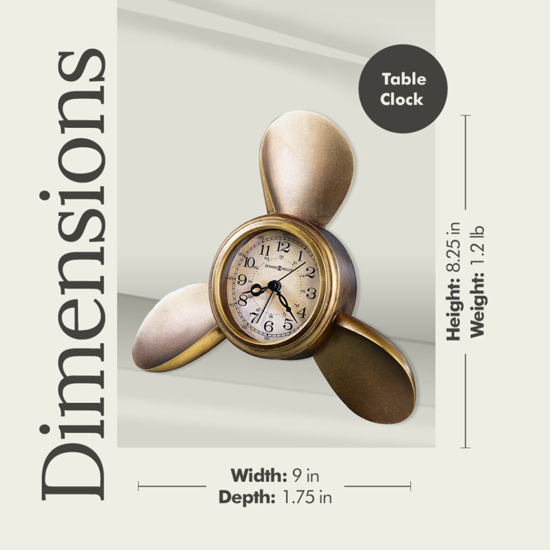 Propeller Arm Maritime Table Clock