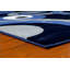 Bleu géométrique/Tapis décoratif gris-14361371