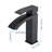 Bathroom Faucet With Waterfall Spout And Pop - Up Drain  Overflow , Matte Black Stainless Steel, Stable Water Flow Design Single Handle For Sink Overflow, Rust Beautiful Effect