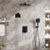 3-Function Dual Shower Head Pressure-Balanced Shower System With 4 Sprays Handheld