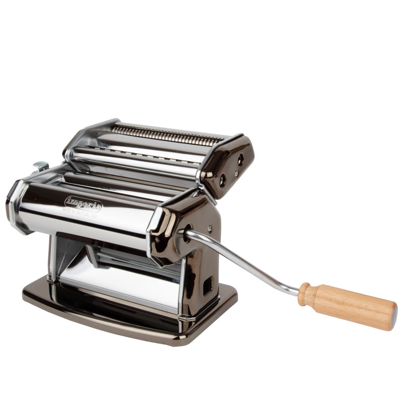 CucinaPro Manual Pasta Maker, Silver/Black