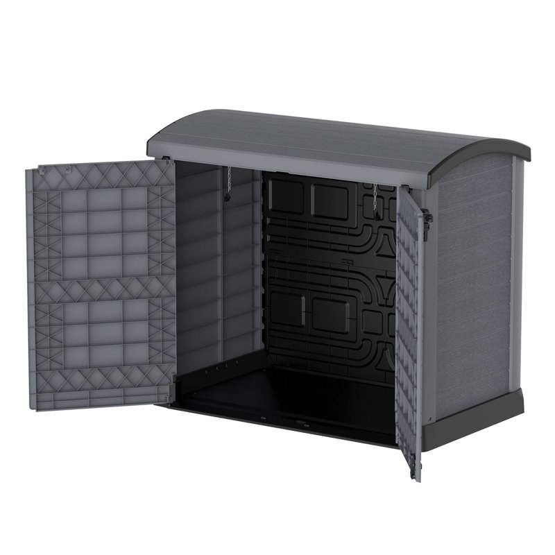 DuraMax 57.09 " W 317.01 Gallons Resin and Polypropylene Lockable Deck Box, Charcoal