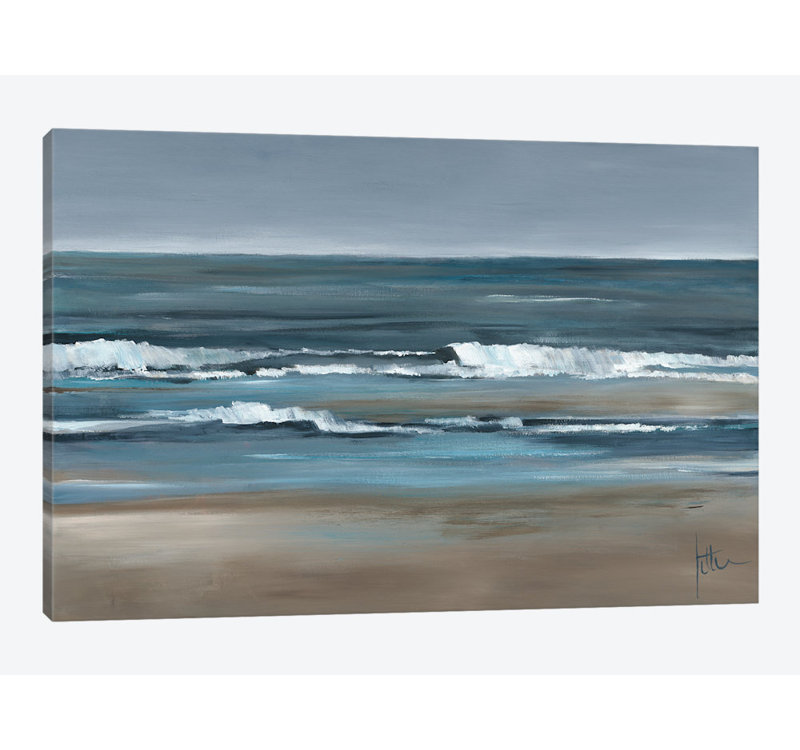 «Waves I», impression sur toile, H 12 po x l 18 po x P 1,5 po, Pas de tapis, Toile tendue