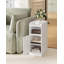 Slim Bedside Table with Cabinet, Narrow Side End Table with Reversible Door, Bedside Cabinet with Adjustable Shelves, Nightstand for Bedroom, Living Room 