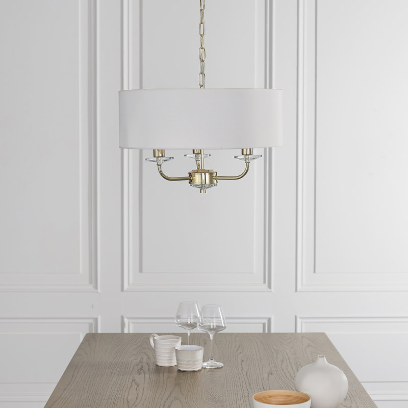 Basilia 3 - Light Drum Chandelier, Brass