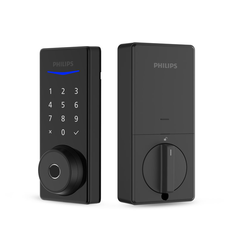 Serrure à pêne dormant intelligent Philips Wi-Fi avec plusieurs méthodes d'accès, y compris lecteur d'empreintes digitales