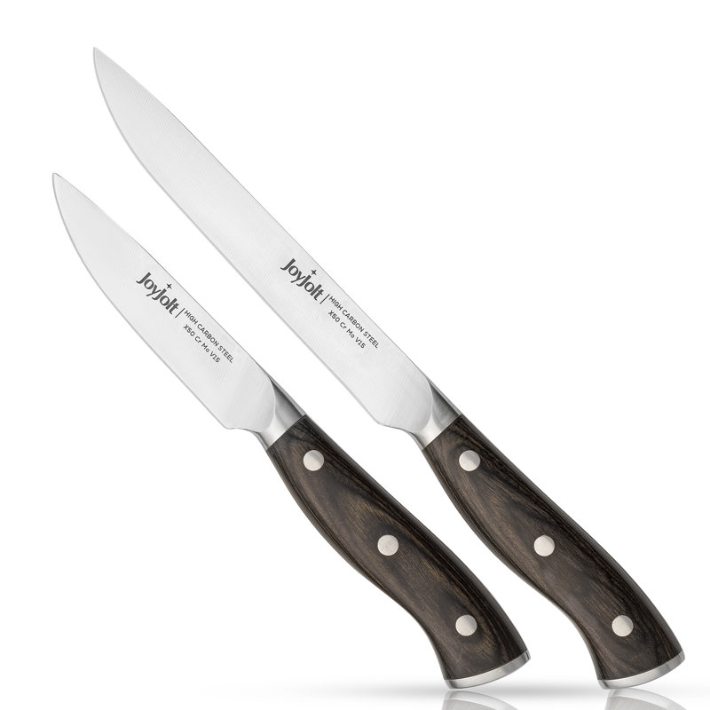 Joyjolt 2-Piece Pakka Wood Utility Knife Set