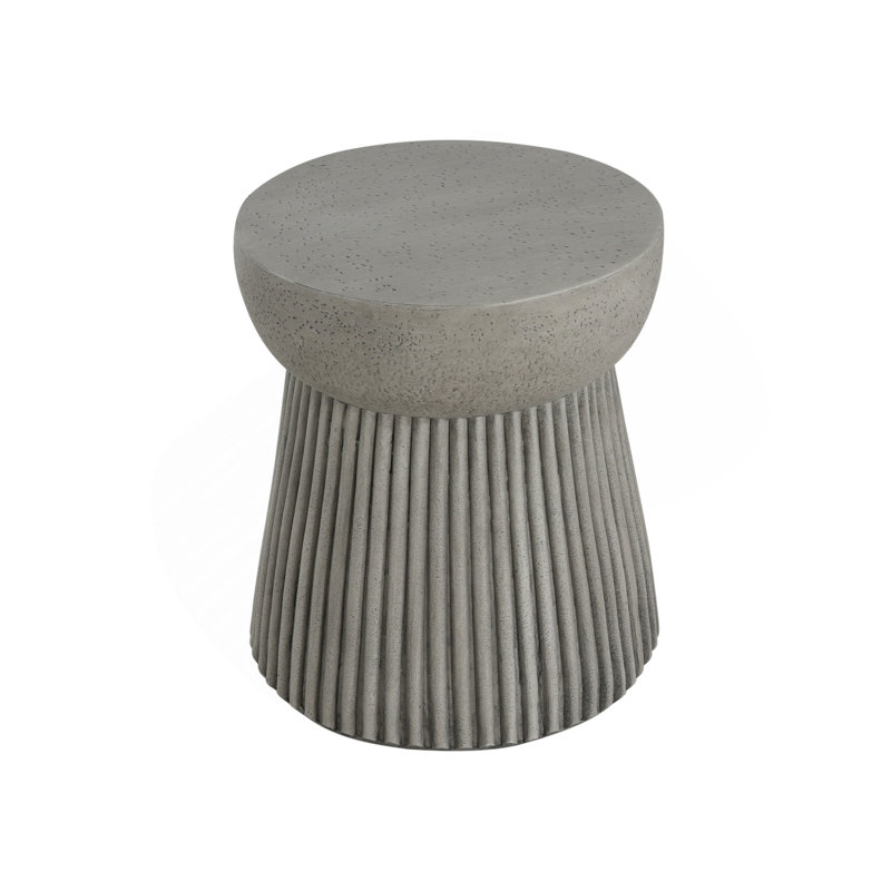 Table d'appoint d'extérieur en béton léger, finition béton