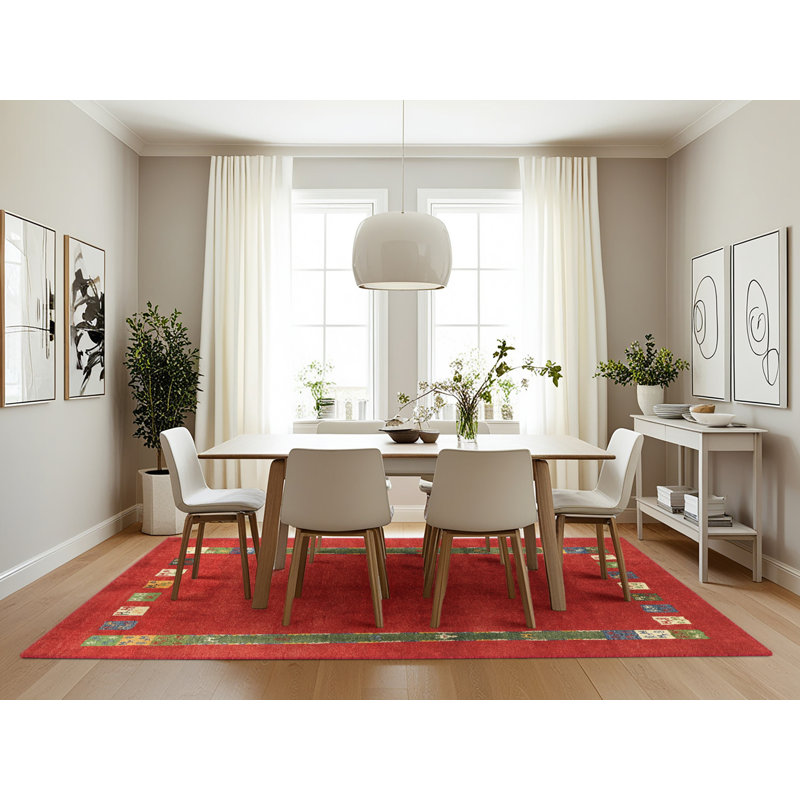 Tapis brun / vert Farlough, Rectangle 7 pi x 10 pi