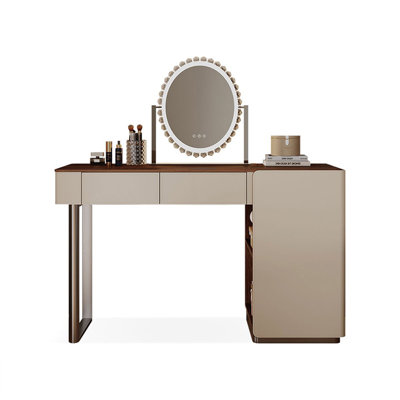 Makeup Vanity with Light mirror,2 drawers