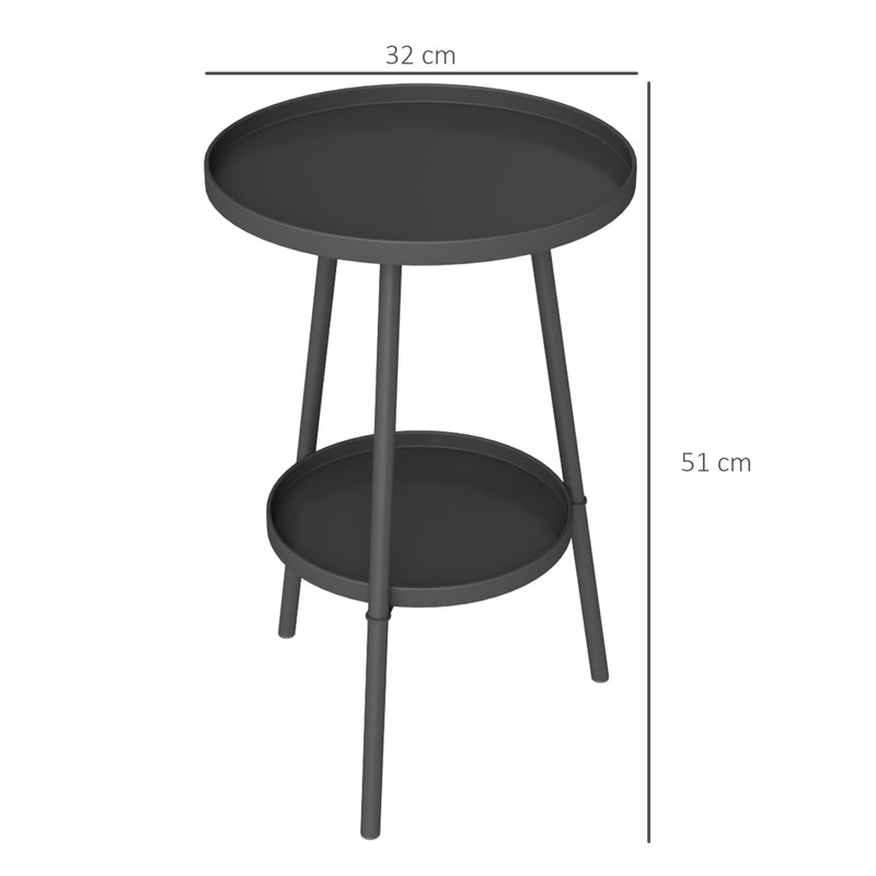 Round 32Cm L Outdoor Garden Table