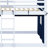 Yaraghi Bunk Wood House Bed with Tent-363034507-363034484