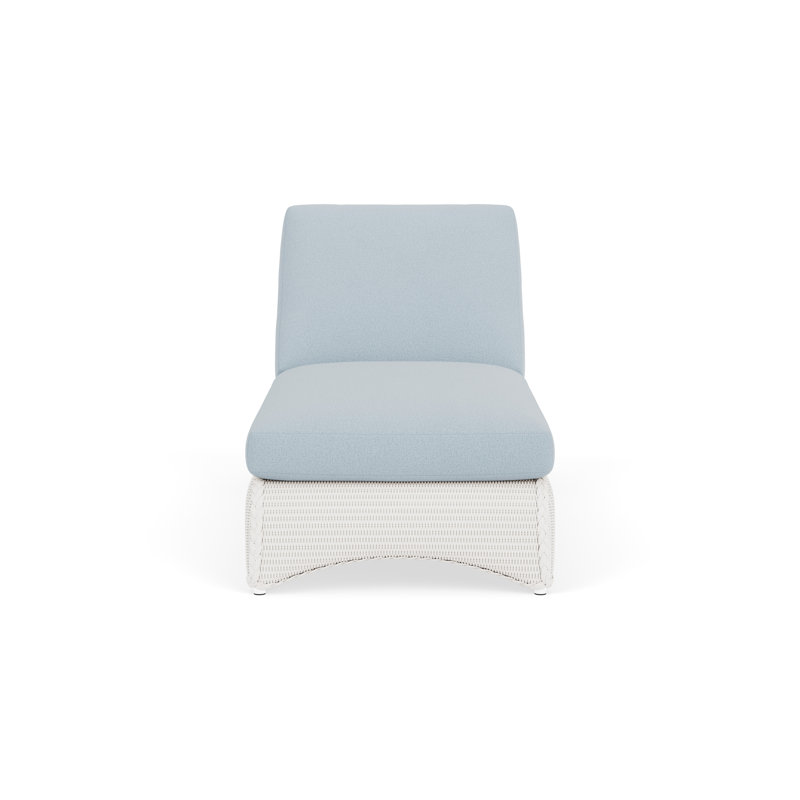 Loom Outdoor Chaise Lounge, White, Unearth Dew