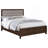 Anza Walnut Upholstered Queen Bed