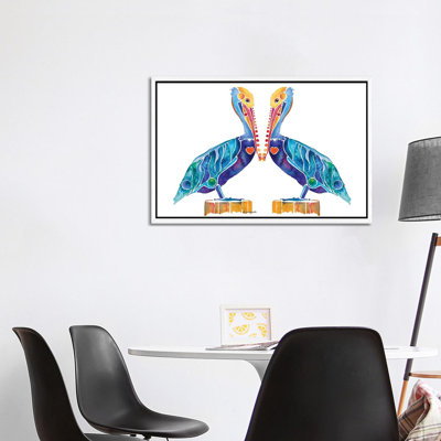 Pelican Seashore by Jo Lynch - Painting on Canvas