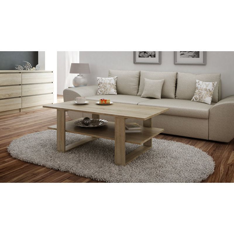 Albee Trestle Coffee Table with Storage, Sonoma, Sonoma
