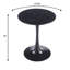 Table de salle à manger Bristol moderne avec plateau en panneau de fibres à densité moyenne et piédestal en acier inoxydable-368104178-368104182-368104184