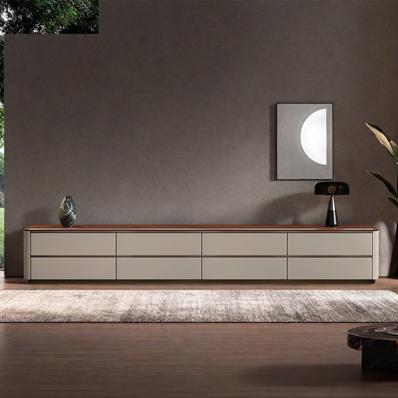 Meuble télé avec rangement, H 17,7 po x L 94,5 po x l 15,7 po