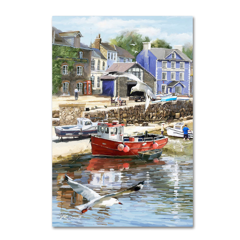 «Armand Coastal Town» par Armand, reproduction sur toile, H 32 po x l 22 po x P 2 po