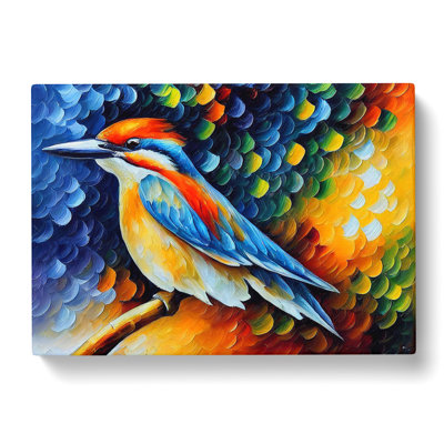 Kingfisher Bird - Wrapped Canvas
