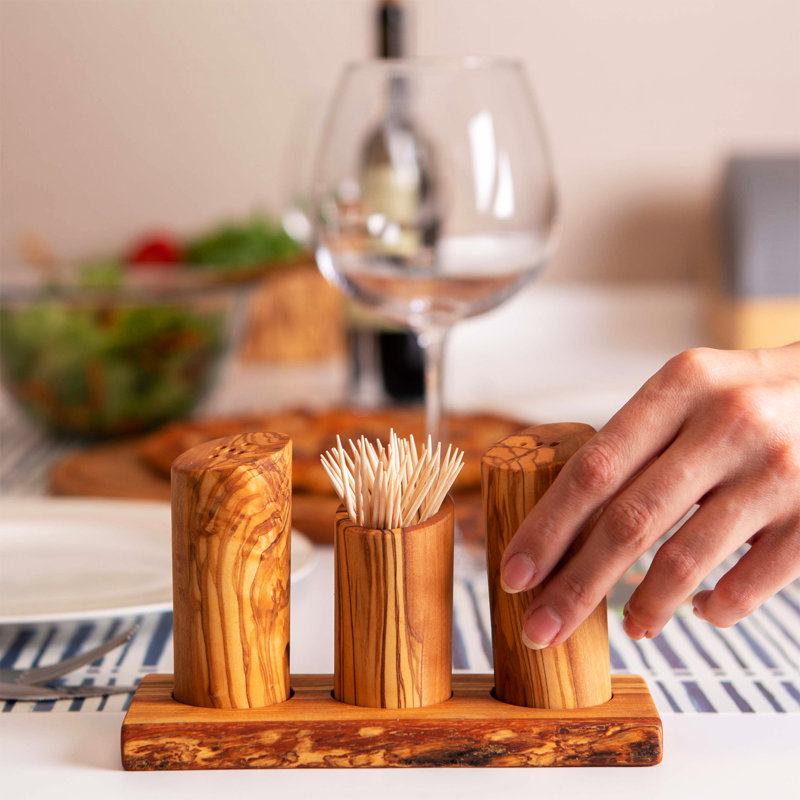 Ensemble salière et poivrière en bois